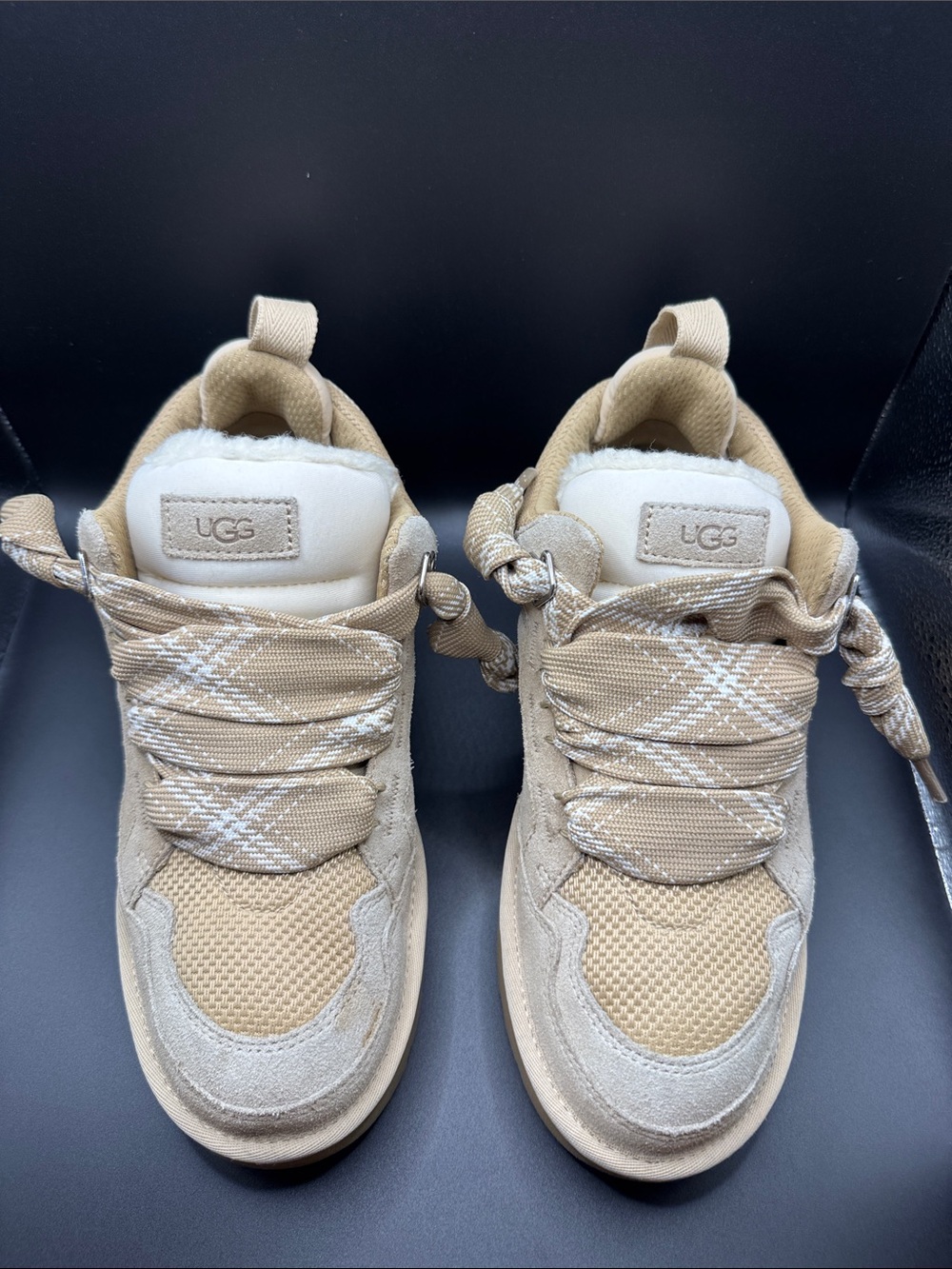 UGG Women's Lowmel Lace-Up Sneakers in Sand Size USA 10